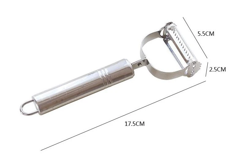 Rotatable Peeler Vegetable Julienne Peeler Stainless Steel Julienne Slicer for Fruit With Cleaning Brush07