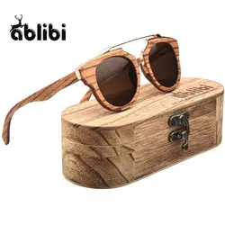 Ablibi Streampunk Готический солнцезащитные Skateborad деревянные очки Для мужчин Для женщин Поляризованные оттенки UV400 в ручной работы в деревянной