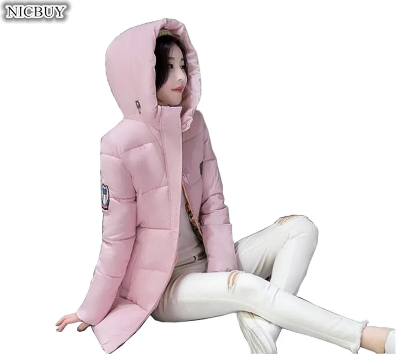 Winter Korean down jacket women's cotton long students Slim thin thick