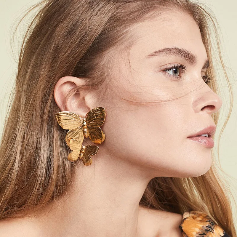 

Bohemian Style Alloy Butterfly Charm Dangle Earrings For Women Fashion Jewelry Trendy Statement Earrings Accessories