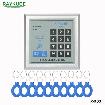 

RAYKUBE RFID Reader Access Control Keypad Proximity Entry Door Lock +10pcs Keyfobs For House / Office / Home Improvement R-K03