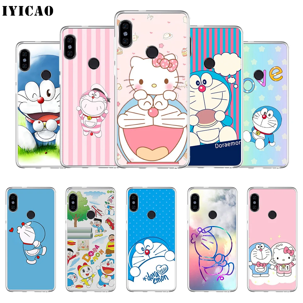 IYICAO Doraemon мягкий силиконовый чехол для телефона Xiaomi Redmi 4A 5A 6A Note 7 6 5 Pro Plus 4X