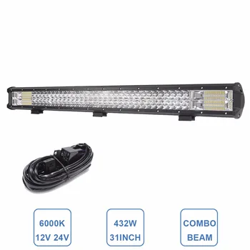 

31Inch LED Light Bar Off Road Combo Car Trailer Truck SUV ATV 4x4 4WD Boat DC 12v 24v Tractor Roof Extra Indicator Driving Lamp