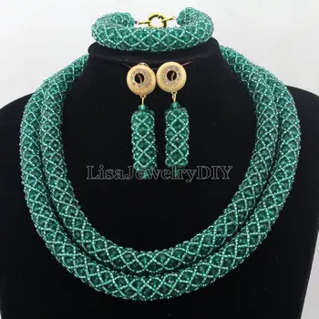 African Jewelry Sets Nigerian Beads Wedding Jewelry Set Bridal Statement Jewelry Set Womens Jewellery Set HD7258