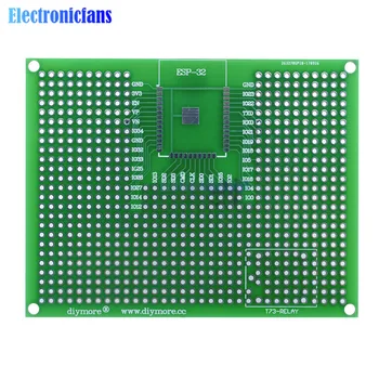 

5Pcs 7x9CM 70X90mm Prototype PCB Breadboard For ESP8266 ESP-12E ESP-12F ESP32 ESP-32S REALY Double Side Prototype PCB Board