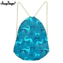 Noisydesigns Грейхаунд принт Для женщин Дорожные сумки со шнурком Для мужчин Galgo обычный халат с рисунками, детский школьный рюкзак женский Mochila; Прямая поставка