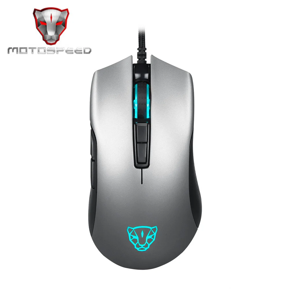

Motospeed New V70 Wired Gaming Mouse Silve Option Backlight 12000DPI Adjustable E-Sports Profession Mouse Wired USB MS