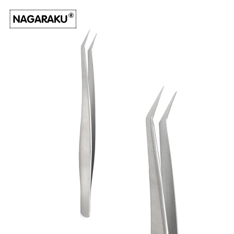 NAGARAKU 2 шт. N-01 Пинцет для N-02 для профессионального наращивания ресниц прививка объема точные Цветочные пинцеты для ресниц