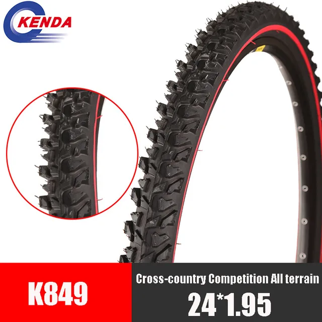 KENDA bicycle tire 24 26 24*1.95 26*1.95 26*2.1 red edge MTB mountain bike tires 26 pneu cross