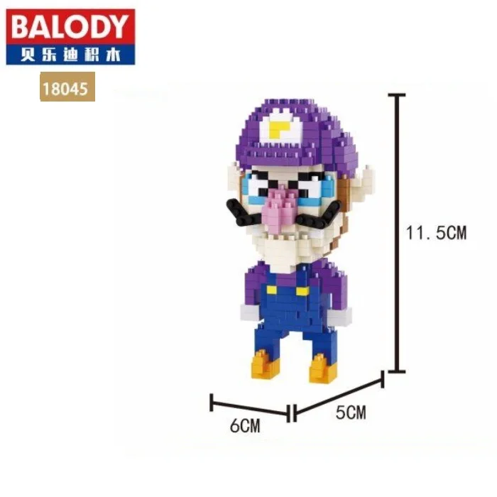 

Balody Diamond Blocks Small Mario Model Building bricks Toy brinquedos Wario Action figures Luigi Kids Gifts toys for children