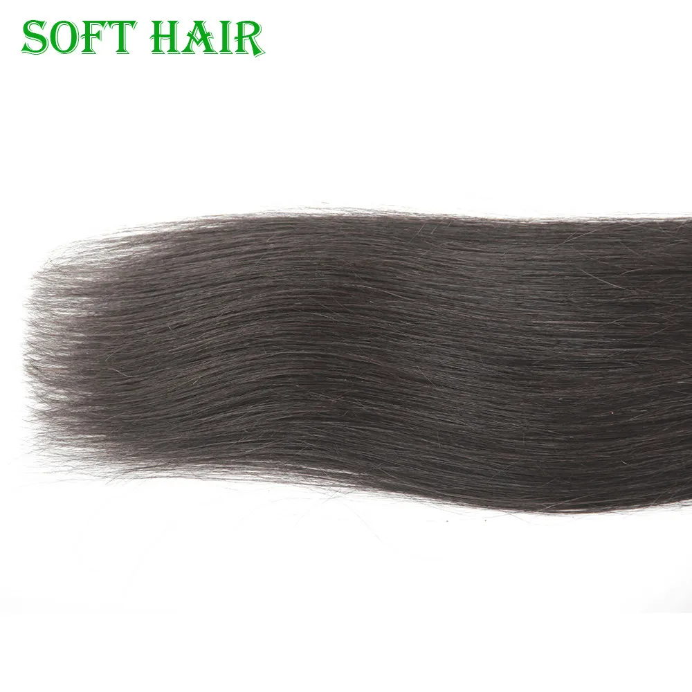 4 bundles Brazilian virgin hair straight with lace closure 5