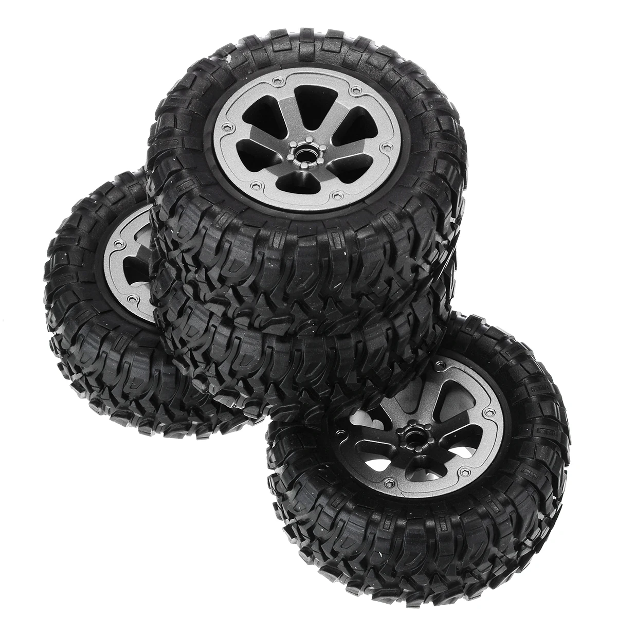New Arrival 4 Pcs Upgrade Rubber Track Wheels Spare Parts Remote Control Truck Wheels For WPL B-1 B-14 C-14 1/16 RC Car Truck