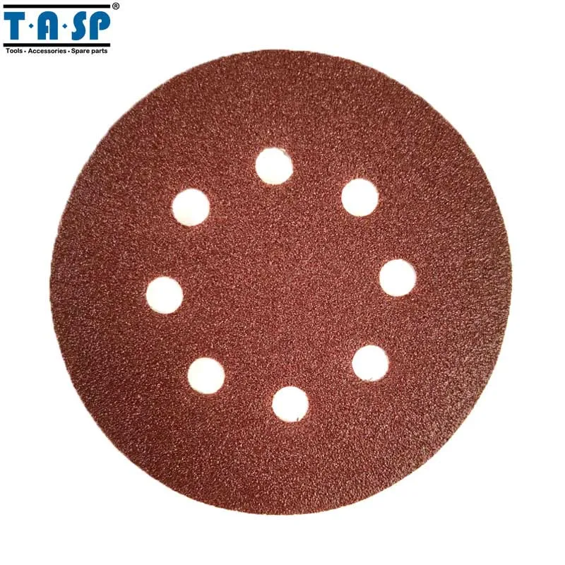 TASP 25pcs 125mm 5" Orbital Sander Sandpaper Wet & Dry Aluminum Oxide