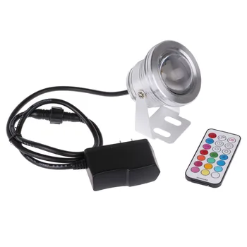 

1000LM 10W RGB LED Underwater Fountain Light Spotlight Timing Pool Pond Fish Tank Aquarium LED Light Lamp US Plug IP67