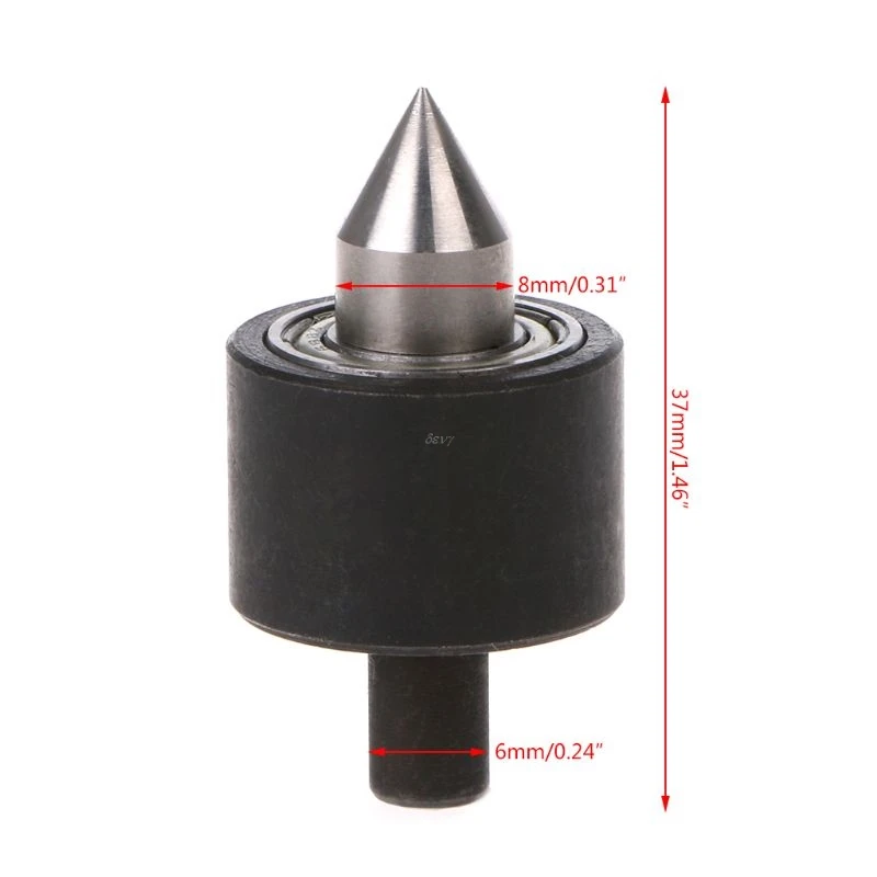 1pc Live Center Head For Lathe Machine Revolving Centre 6mm Shank DIY Accessories For Mini Lathe metal lathe