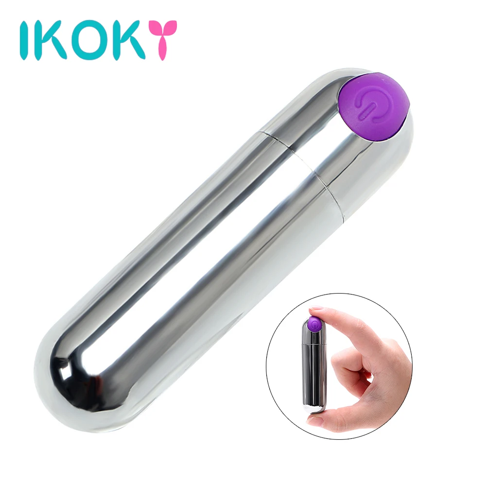 Ikoky Strong Vibration Bullet Vibrator Sex Toys For Women Usb Rechargeable 10 Speed Waterproof G -8429