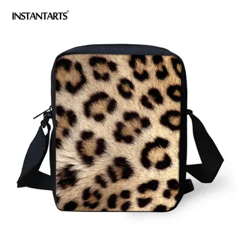 

INSTANTARTS Fashion Women Small Cross Body Bags 3D Leopard Pattern Messenger Bag for Ladies Brand Designer Woman Travel Handbags