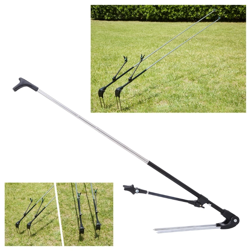 Fish Rod Stand Bracket Angle Adjustable Fishing Rods Holder 1.7M 2.1M Telescoping Fishing Tool Hand Rod Holder