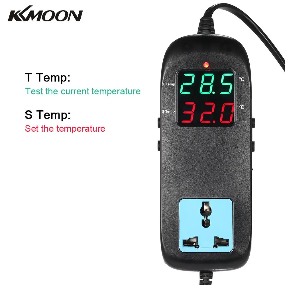 KKmoon AC220V Termostato Termico di Riscaldamento e Raffreddamento Termometro del Termometro Digitale LED con Rel/è NTC Sensor 2