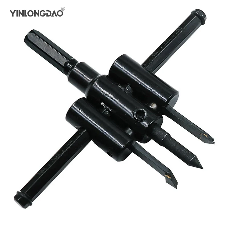 30mm 200mm Adjustable Circle Hole Cutter Set with Wood Alloy Metal Hole