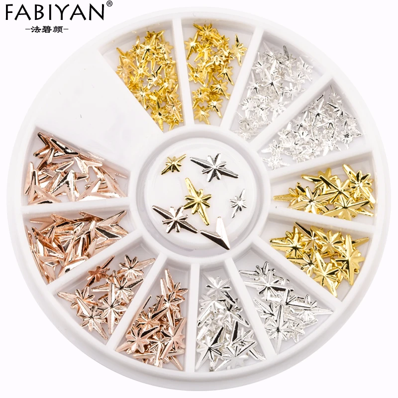 

Metal Arrow Rivet Stud Decoration Nail Art Wheel Rose Gold Silver Sequin Manicure UV Gel Polish Accessorie Tips DIY Design Decal