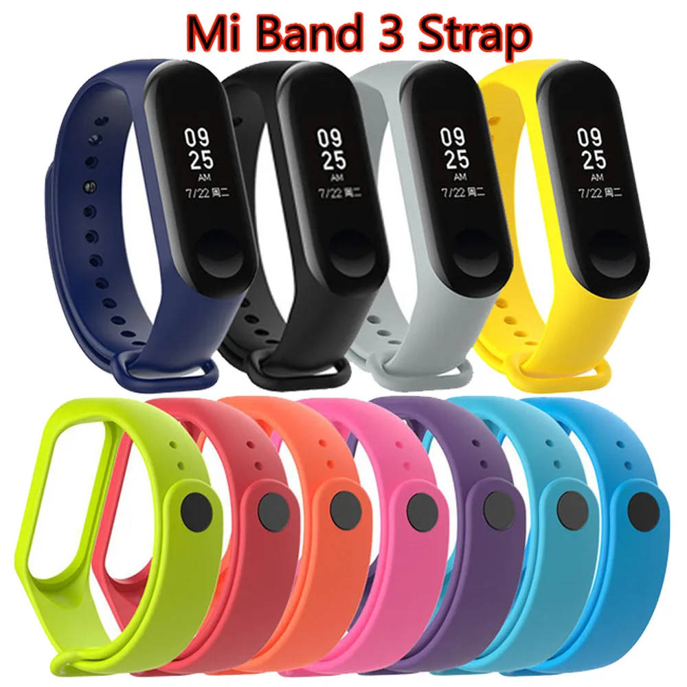 Браслет для Xiaomi Mi Band 3 спортивный ремешок часы силиконовый xiaomi mi band аксессуары