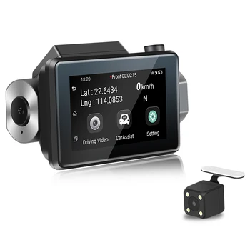 

K9 3.0 Screen Android 5.0 Car Dvr Camera Dash Cam 1080P Full Hd Gps Logger Video Recorder 3G Wifi Dual Lens Wdr Dashcam