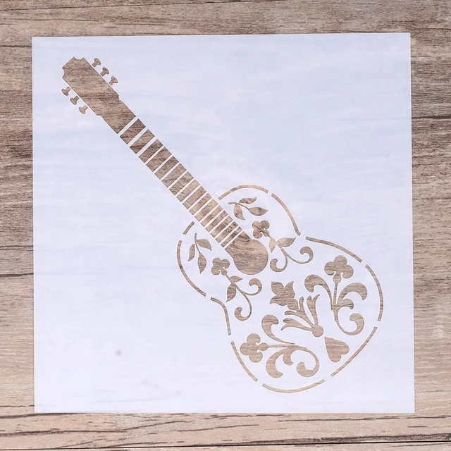 13 cm DIY manualidades estacas de guitarra para pintura de Scrapbooking