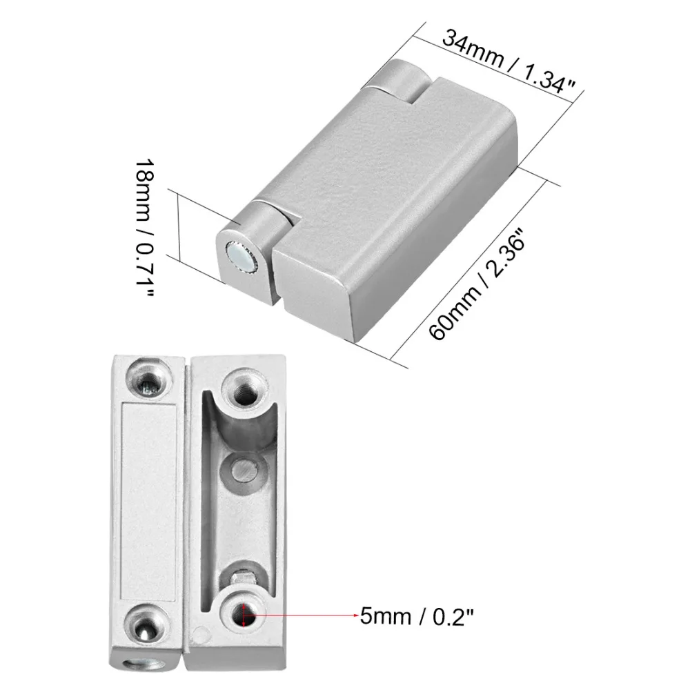 

Uxcell Durable Butt Hinges Mini Black Matte Color Silver Tone Hinge 60mm Long For Wooden Cabinet Drawer Jewellery Box Furniture