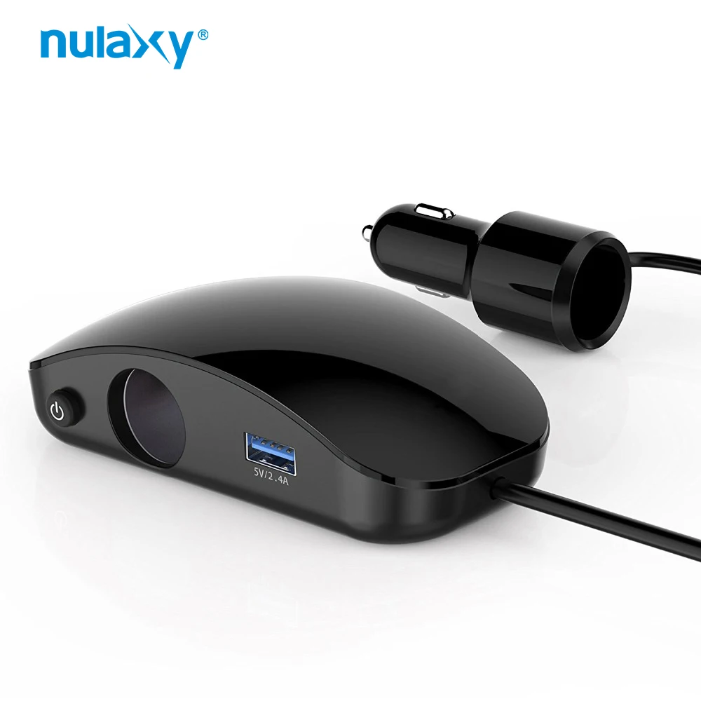 Koop Nulaxy Sigarettenaansteker Splitter USB Power Adapter 12 v Auto Plug USB Charger Socket 3 Poort 4.8A USB met LED Display