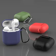 Мягкий силиконовый чехол AirPods для хранения, защитный чехол для наушников, защитный чехол, защитный чехол для зарядки, коробки для хранения, подходящий чехол