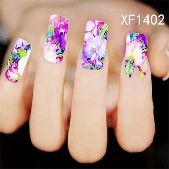 

summer style Water Transfer Nails Art Sticker decals lady women manicure tools Nail Wraps Decals wholesale XF1402