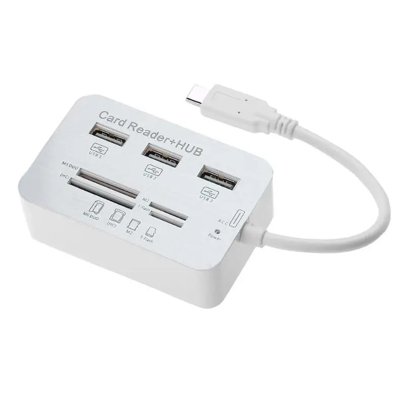 3 порты и разъёмы USB Hub3.0 адаптер Splitter считыватель комбинированных карт конвертер кабель для ПК/аксессуары ноутбуков SD мультимедийная плата