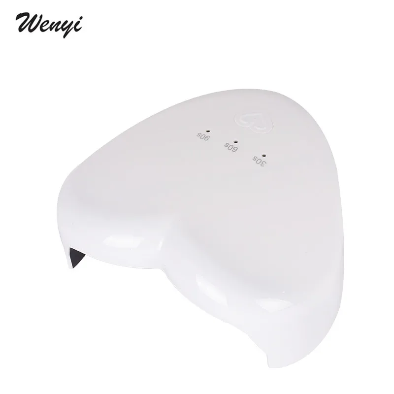 

Free Shipping 18W USB Charge New Heart Shaped Double Light Source UV Lamp LED Lamp Nail Dryer Curing Gel Polish Nail Art Tools