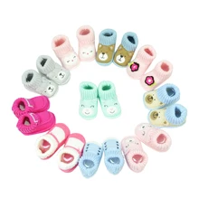 Обувь для новорожденных мальчиков и девочек, хлопок, носки для ног, новорожденный младенец, Мультяшные животные, обувь для малышей