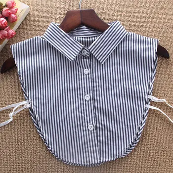 

Striped fake Collar Faux Col Chemisier halft shirt Blouse Croptop for sweater pullover Cuello fake shirt collar china wholesale
