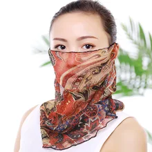 10 шт./упак., новая женская маска от солнца, кружевной шейный шарф, летняя тонкая дышащая вуаль, покрытие для верховой езды, маски для лица