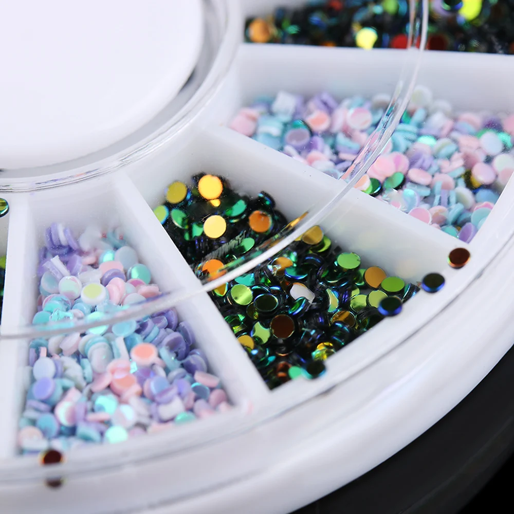 

1Box Fashion Mixed Size Women Nail Art Rhinestones Colorful Small Stone Irregular Beads Nail Decoration Manicure Tip