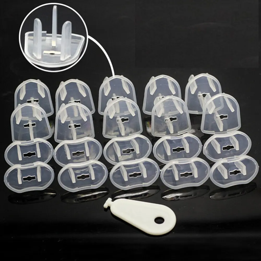 

12Pcs/lot Child Electric Socket Outlet Plug Two Phase Safe Lock Cover for Baby Kids Safety and Plug Three Safety Electrical Lock