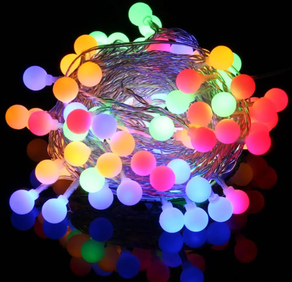 

1.5M 3M 6M LED ball lights string Christmas small bulb Battery Powered Ball String Light For festival Home Indoor Decoration