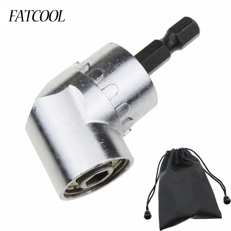 

FATCOOL 105 Degree 1/4 Hex Shank Angle Driver Screwdriver Magnetic Bit Angle Extension Screw Driver Socket Holder Adapter