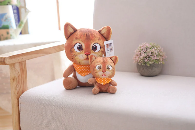 22 см милые мягкие 3D моделирование мягкие игрушки для кошек двустороннее сиденье диван подушка Kawaii Плюшевые Животные Кошки куклы игрушки подарки
