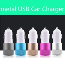 100 шт/металлический двойной USB порт автомобильное зарядное устройство Универсальный 12 вольт/1~ 2 ампер для Apple iPhone iPad iPod/samsung Galaxy/Motorola