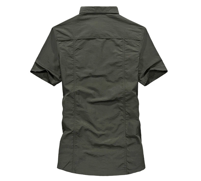 TRVLWEGO Мужская быстросохнущая тактическая рубашка для охоты на открытом воздухе, рыбалки, рубашка с коротким рукавом, походная одежда, съемные армейские рубашки