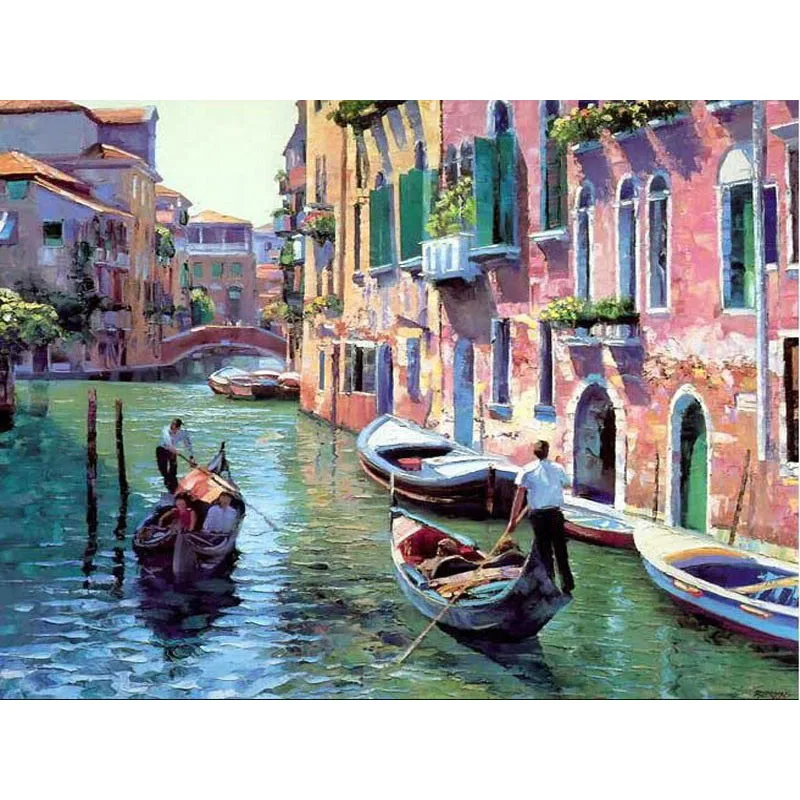 

ArtSailing river house DIY Hand Painting By Numbers Paint By Numbers Oil Painting On Canvas Unique Gift For Home Decor NP-046