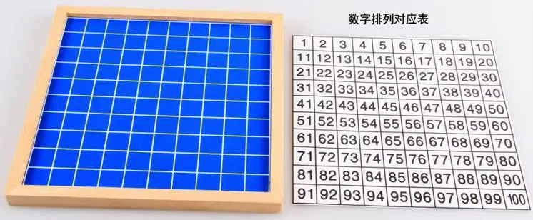 Free delivery kids montessori teaching AIDS,  children's wooden educational toys 1-100 Digital Building Blocks