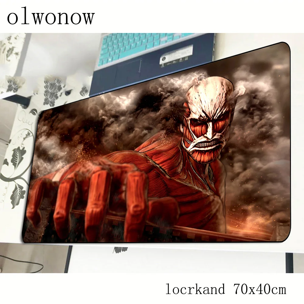 Коврик для мыши attack on titan, 70x40 см,, коврики для мыши, лучший игровой коврик для мыши, геймер, высококачественные персонализированные коврики для мыши, клавиатура