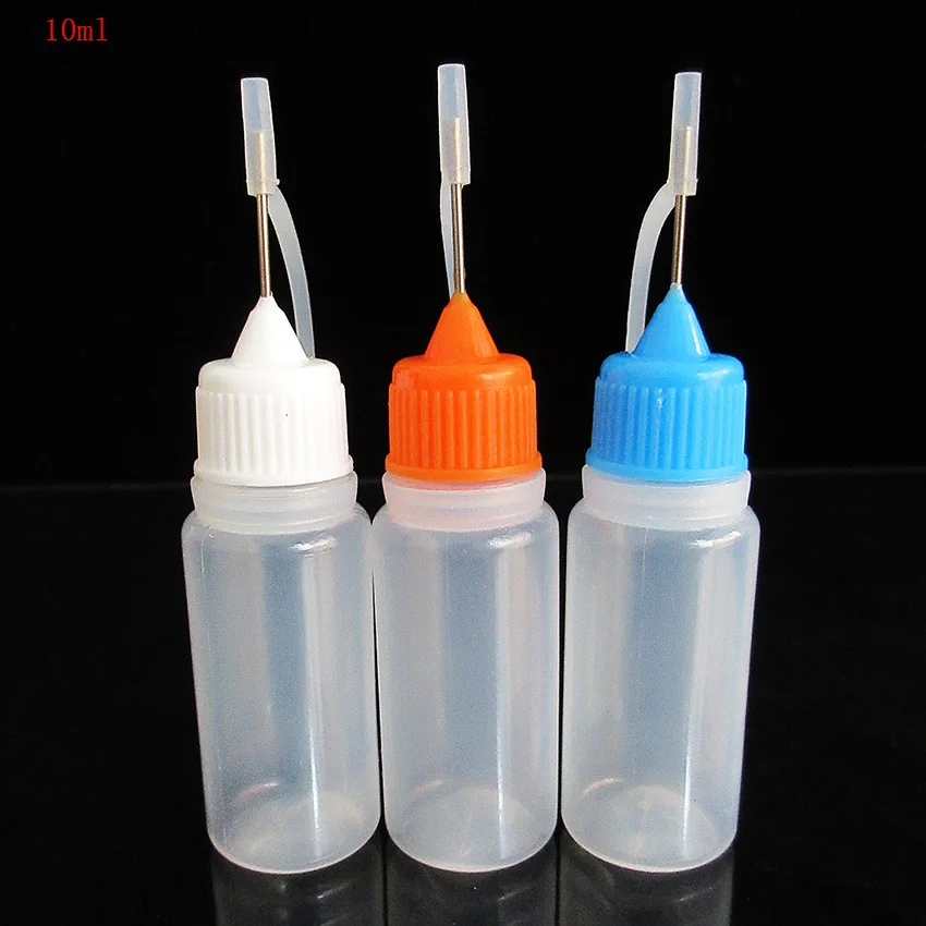 

10pcs Sample Plastic Needle Cap Bottle,Squeezable Dropper 10ml Bottle,Pigment,Stamp oil Vials,Vape Ego Flavor Refill Bottle