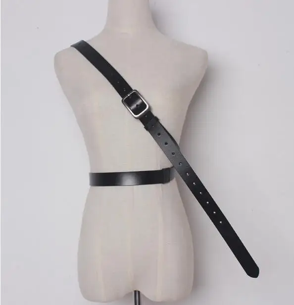 Новые фирменные дизайнерские длинные ремни из натуральной кожи для женщин, модные женские кожаные тонкие пояса с цепочкой, пояс с бантом - Цвет: black