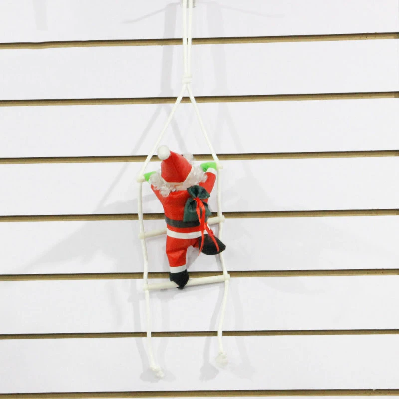 Christmas Ornament Ladder Rope Climbing Santa Claus Ceiling Window Christmas Decoration for Home Hotel Holiday Drop Xmas Dolls